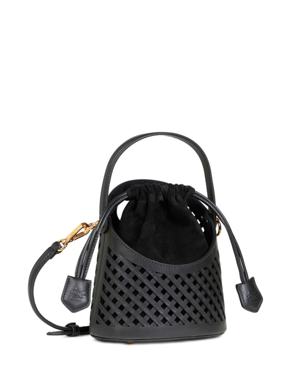 medium Saturno grid cut-out crossbody bag - 7