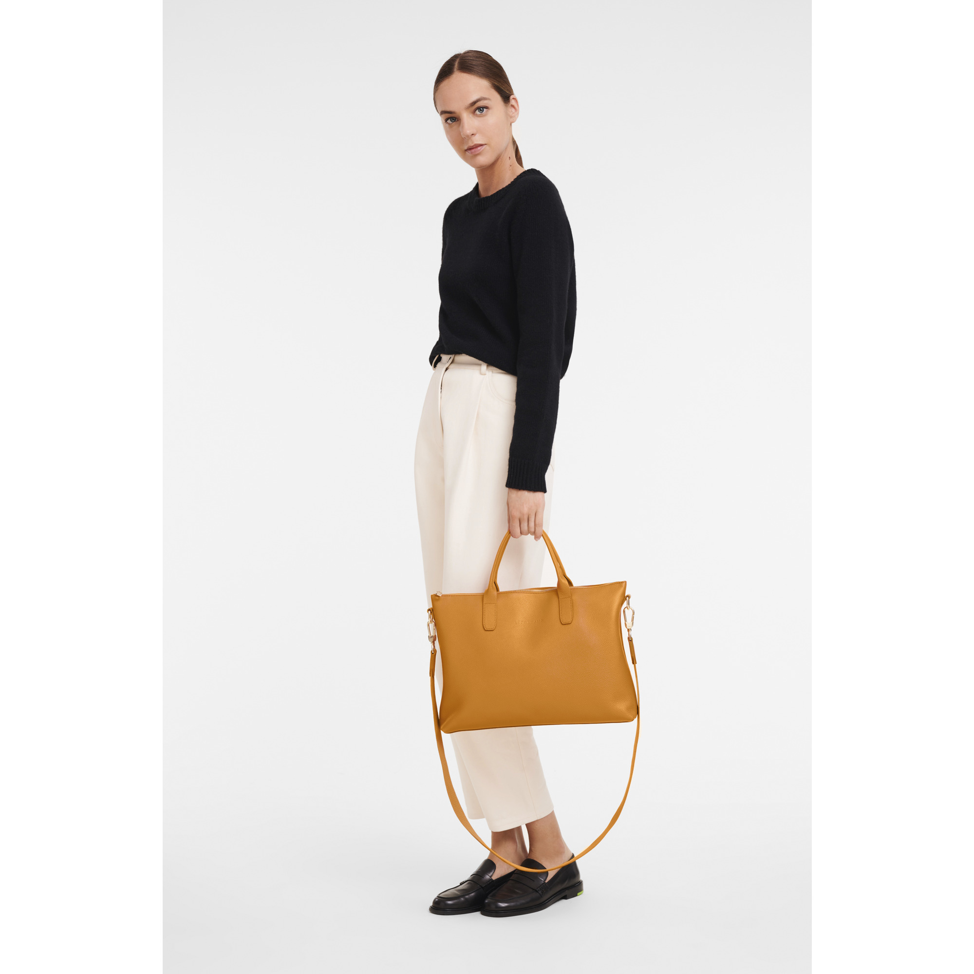 Le Foulonné S Briefcase Navy - Leather - 2