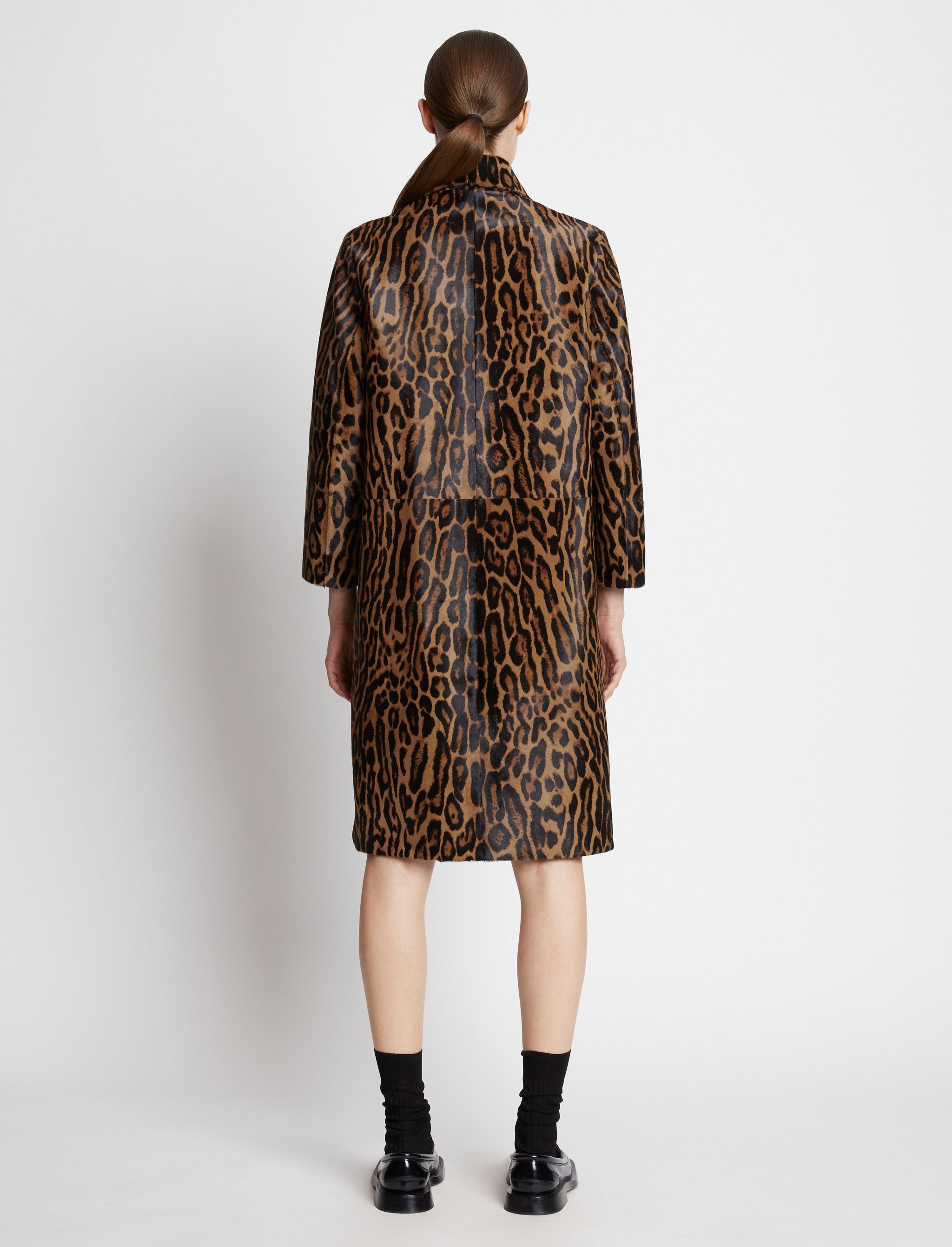 Leopard Printed Haircalf Coat - 4