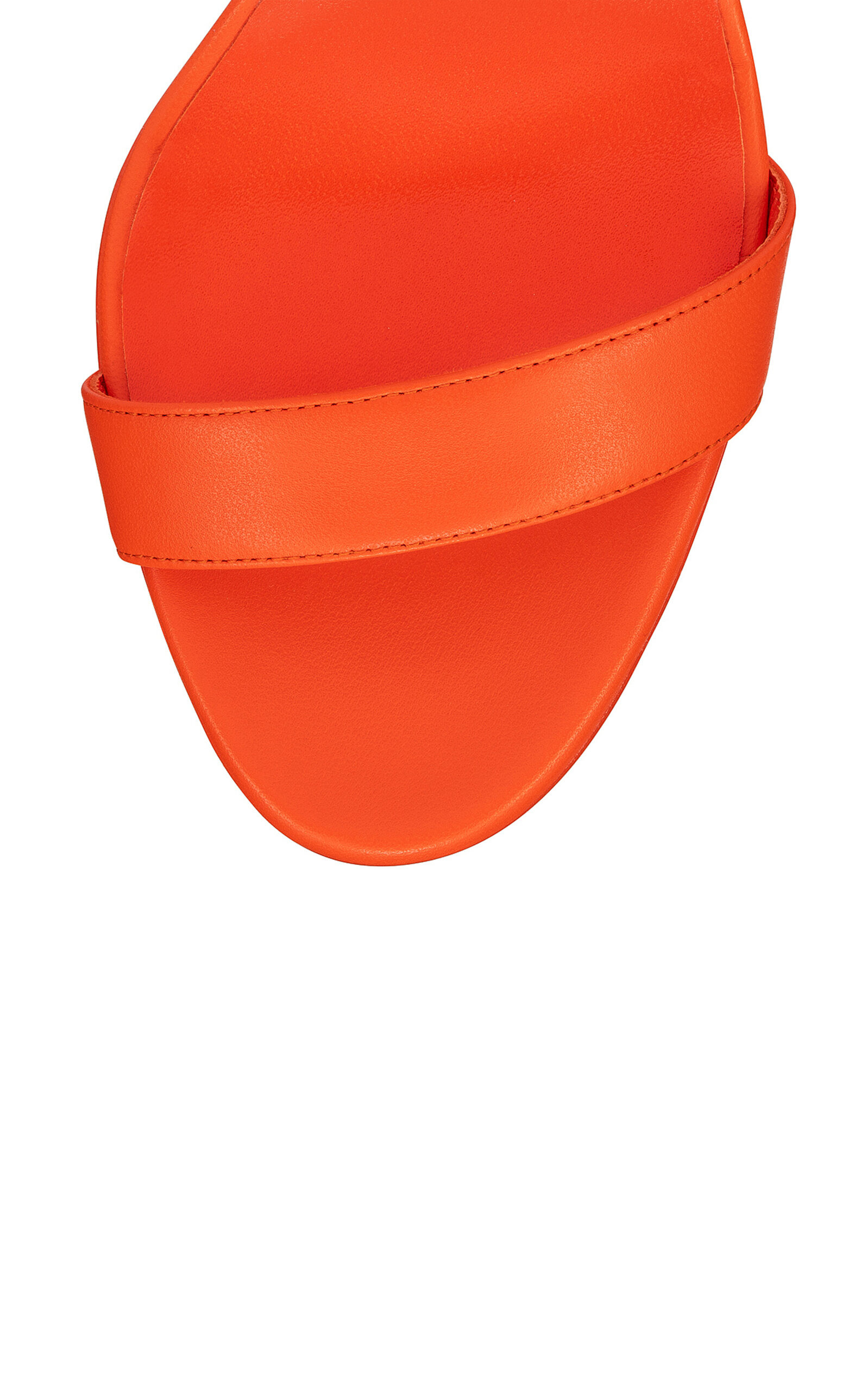 Loubi Girl 85mm Leather Sandals orange - 5