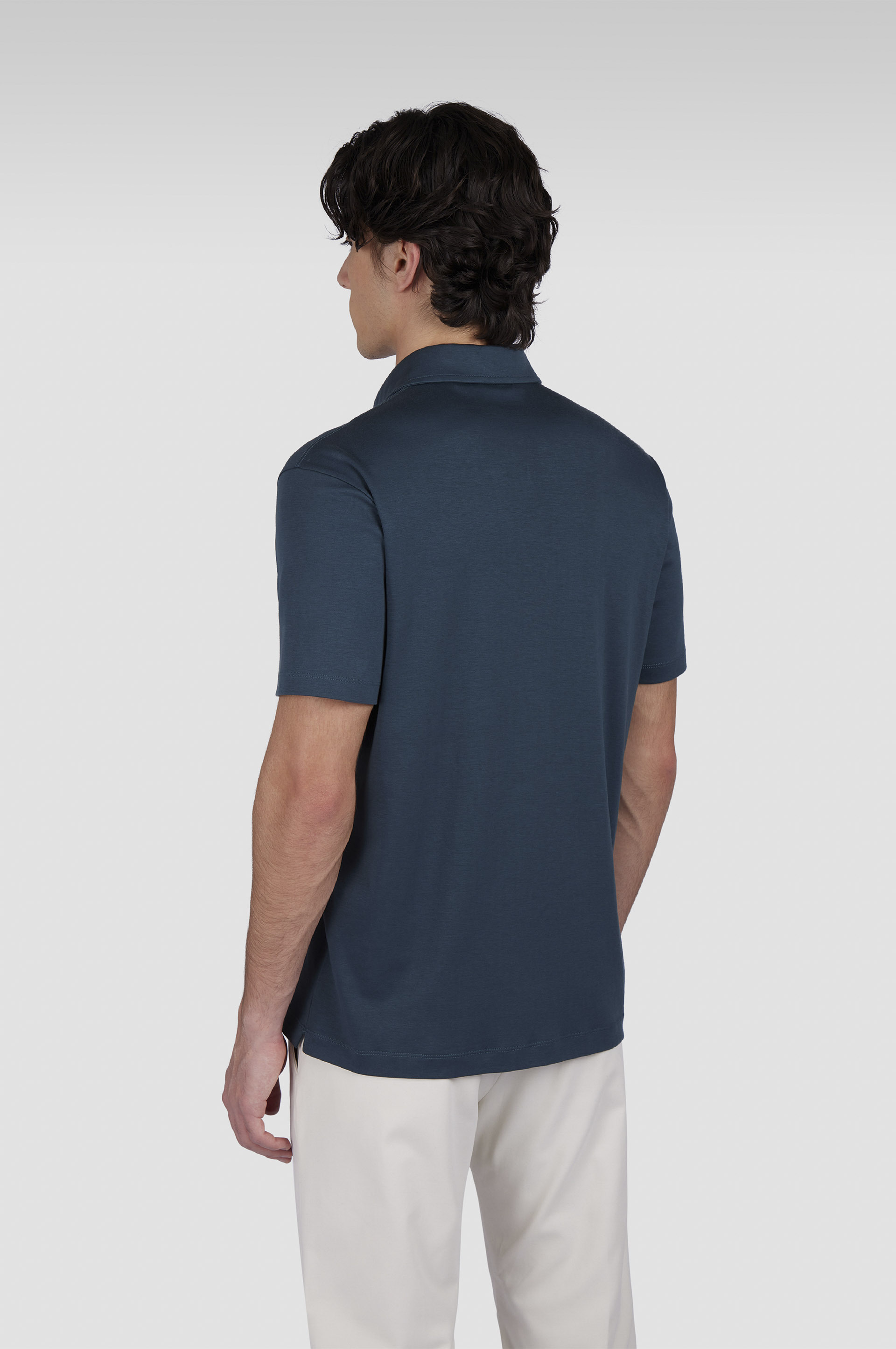 SUPIMA® COTTON JERSEY POLO SHIRT WITH SHARK FIN EMBROIDERY - 3