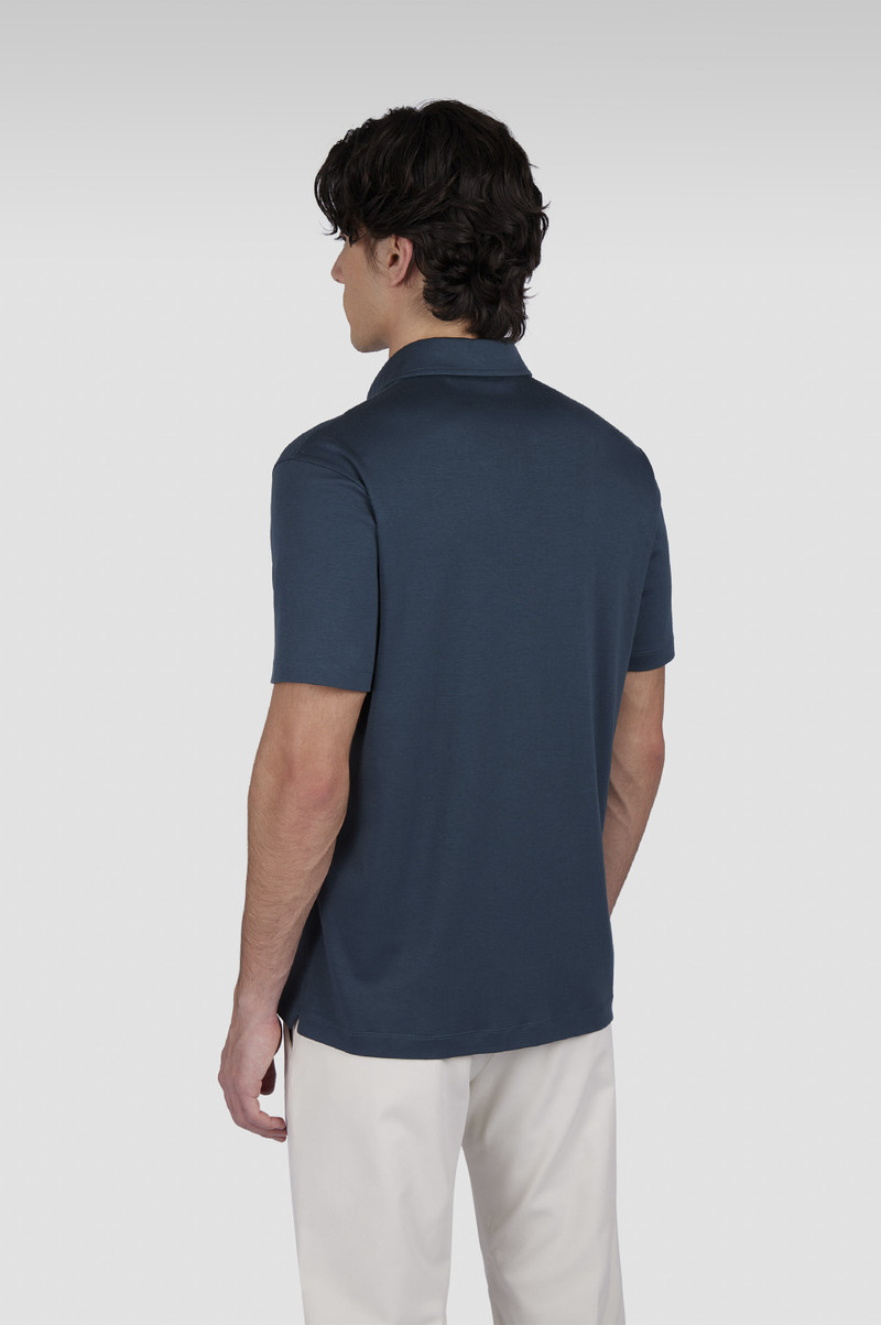 SUPIMA® COTTON JERSEY POLO SHIRT WITH SHARK FIN EMBROIDERY 3