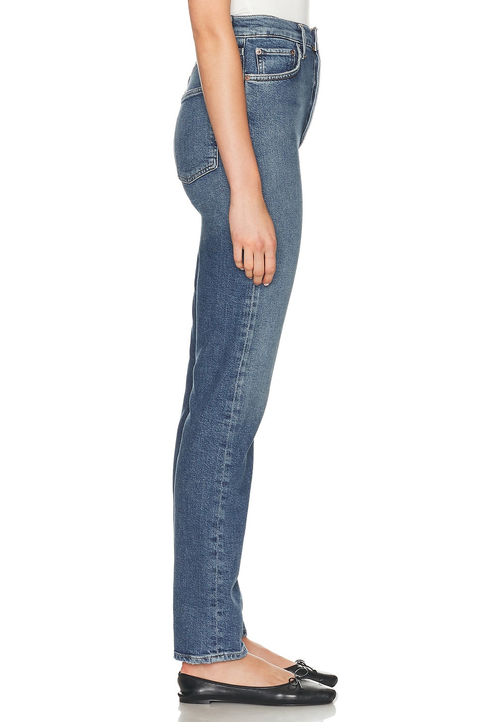 90s Pinch Waist Long High Rise Straight Jeans - 3