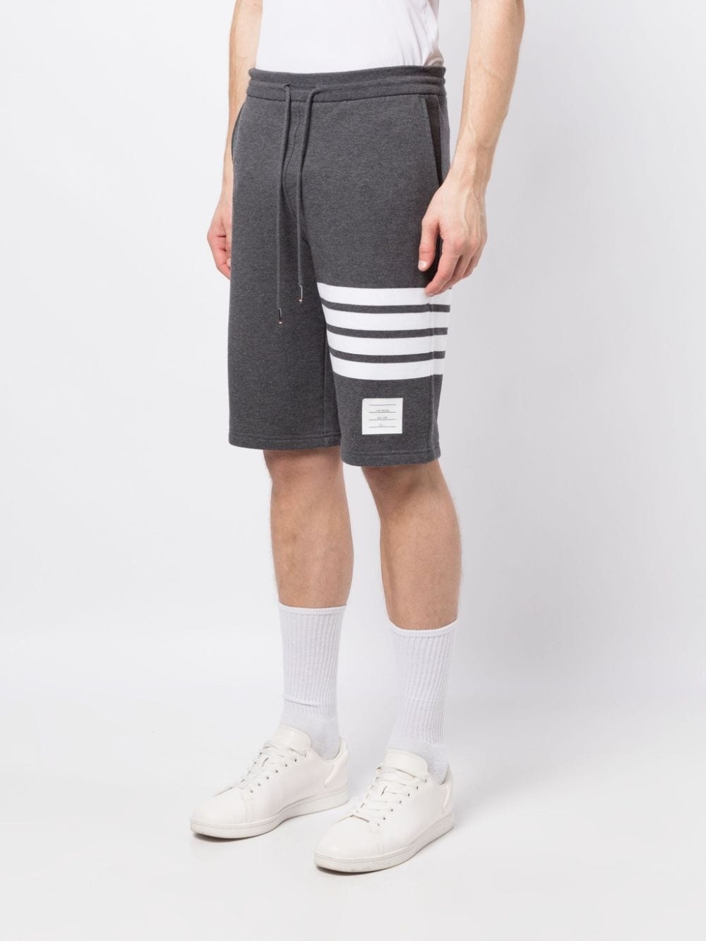 4-Bar cotton track shorts - 3