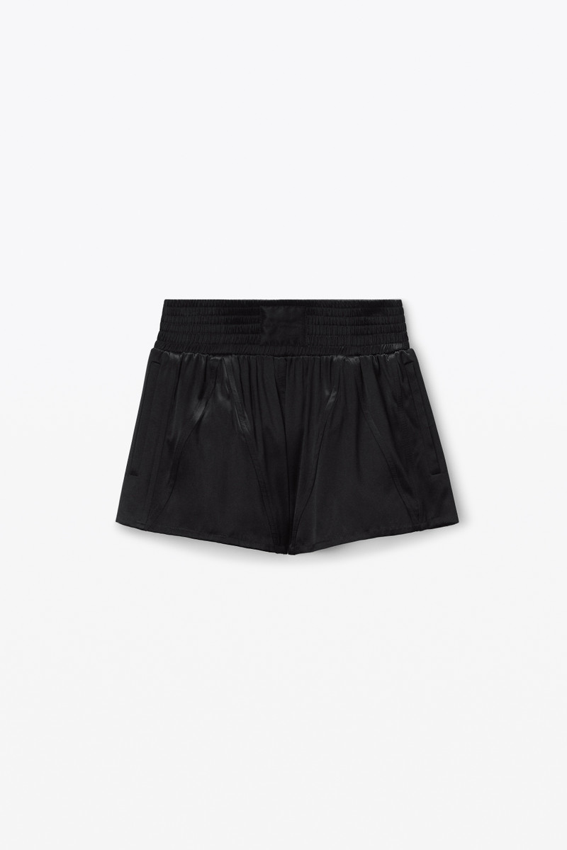 track short in satin jersey - 1