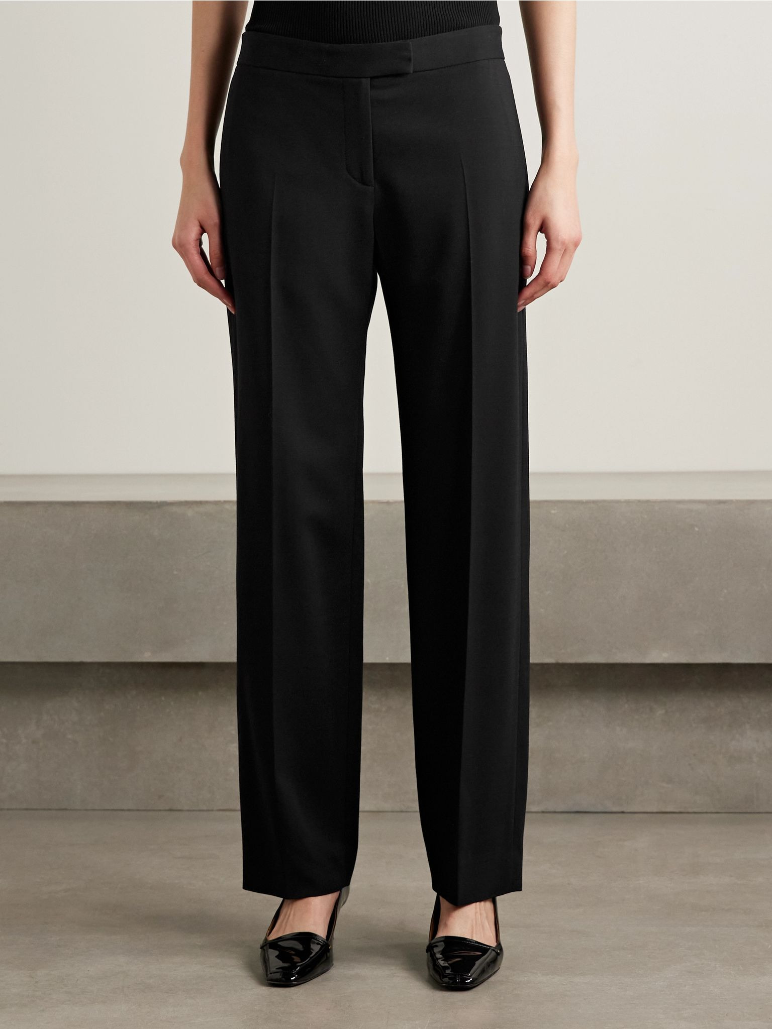 Cam woven straight-leg pants Black - 3