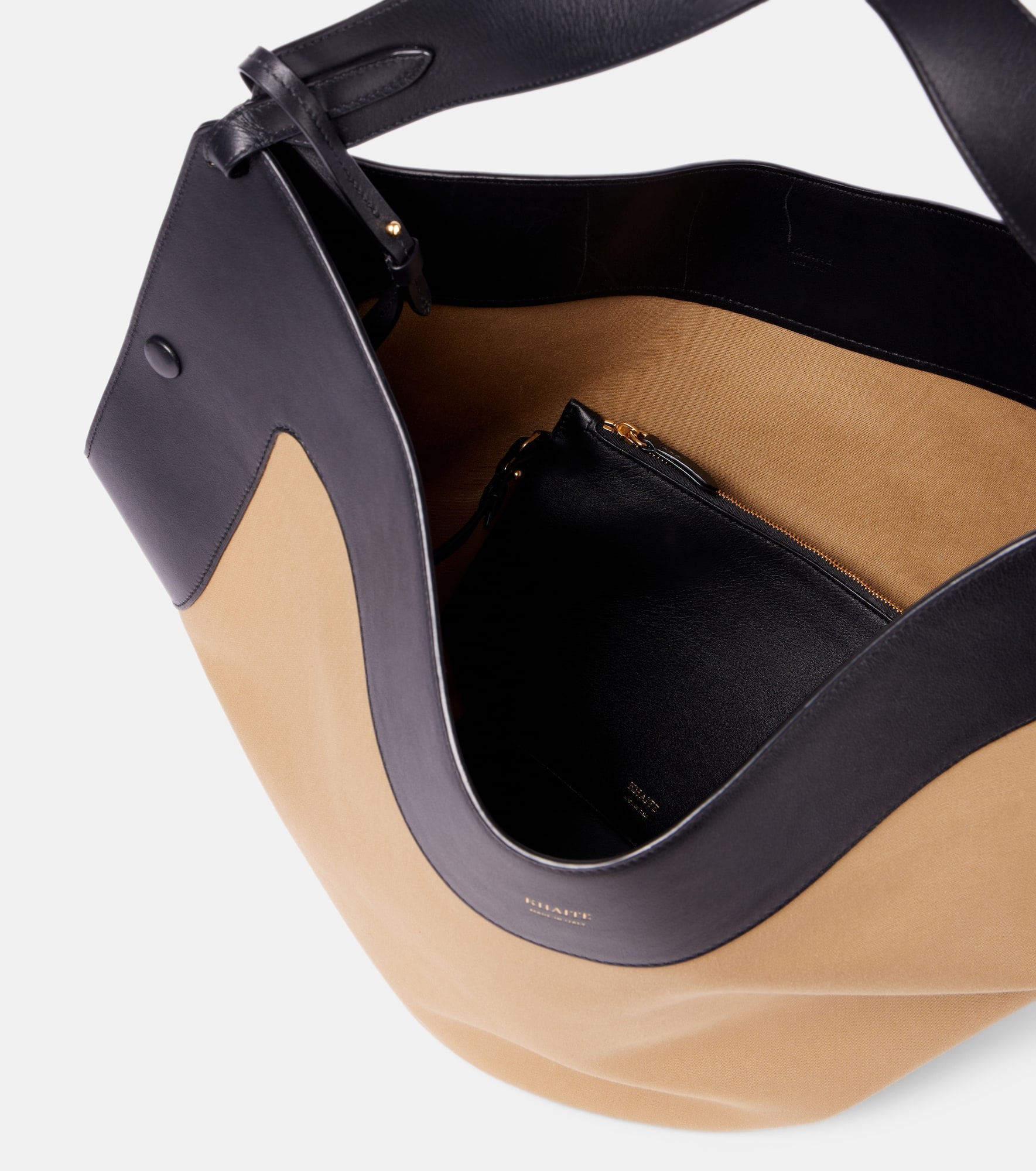 Lotus Medium canvas and leather tote bag - 3