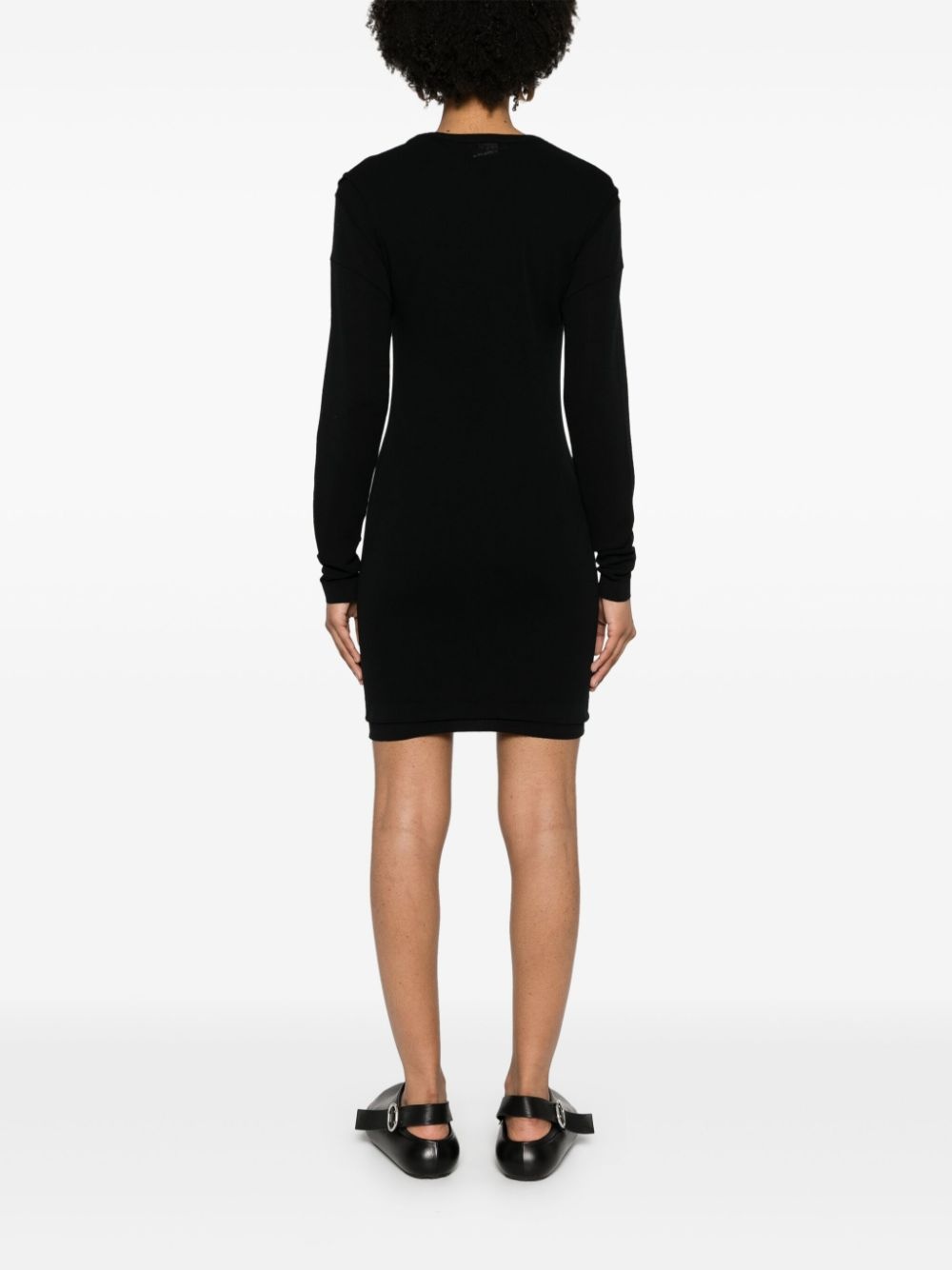 layered cotton mini dress - 4