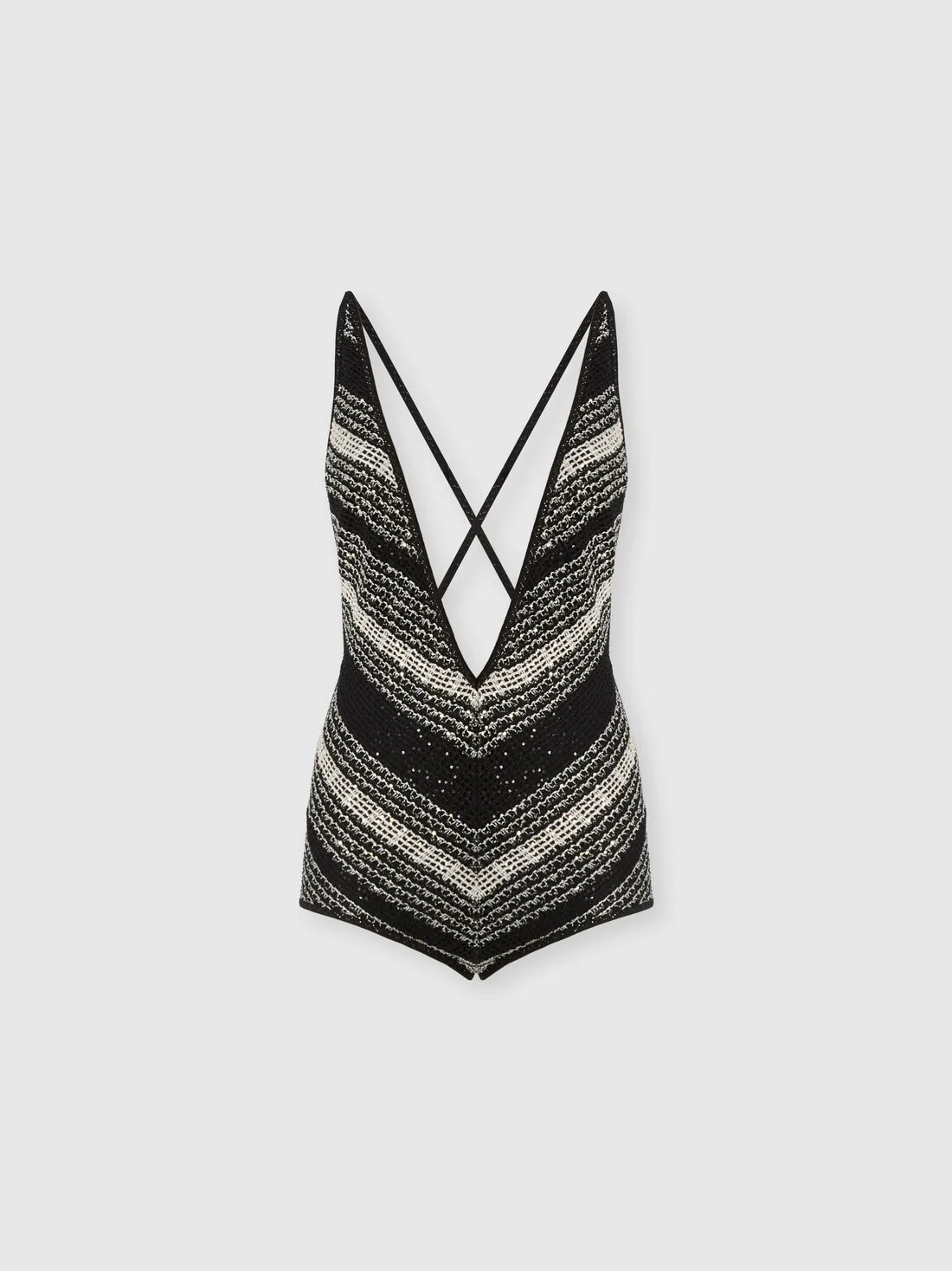 Mesh one-piece swimsuit - 1