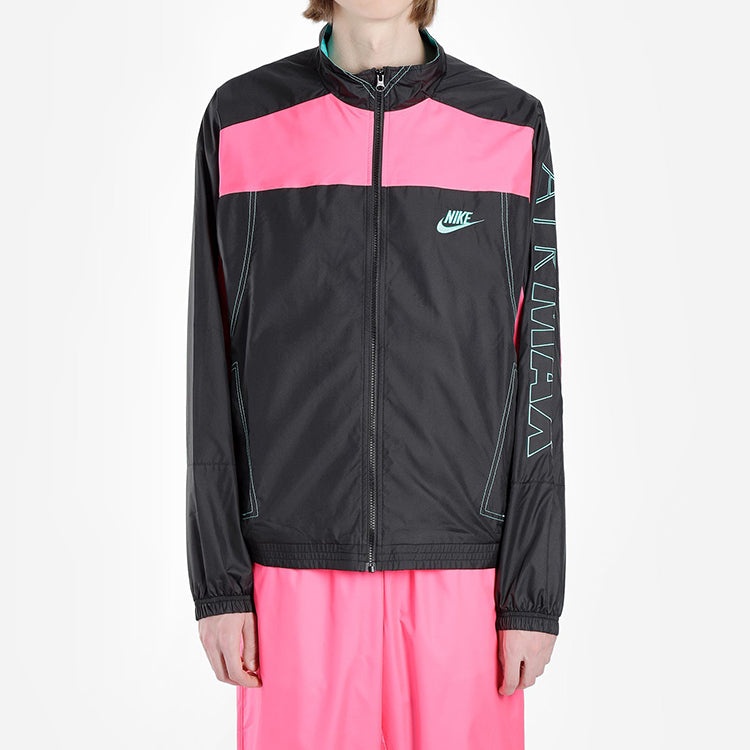 Nike x Atmos NRG Vintage Patchwork Track Jacket 'Black/Hyper Pink/Hyper Jade' CD6132-011 - 3