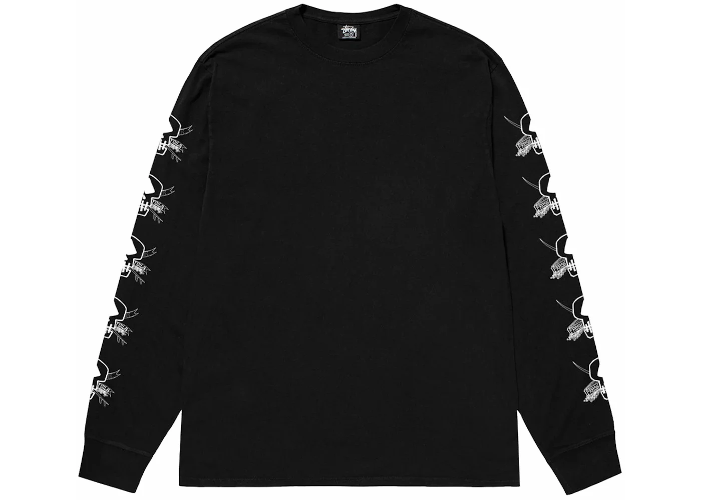 Stussy Foils L/S Pigment Dyed Tee Black - 1