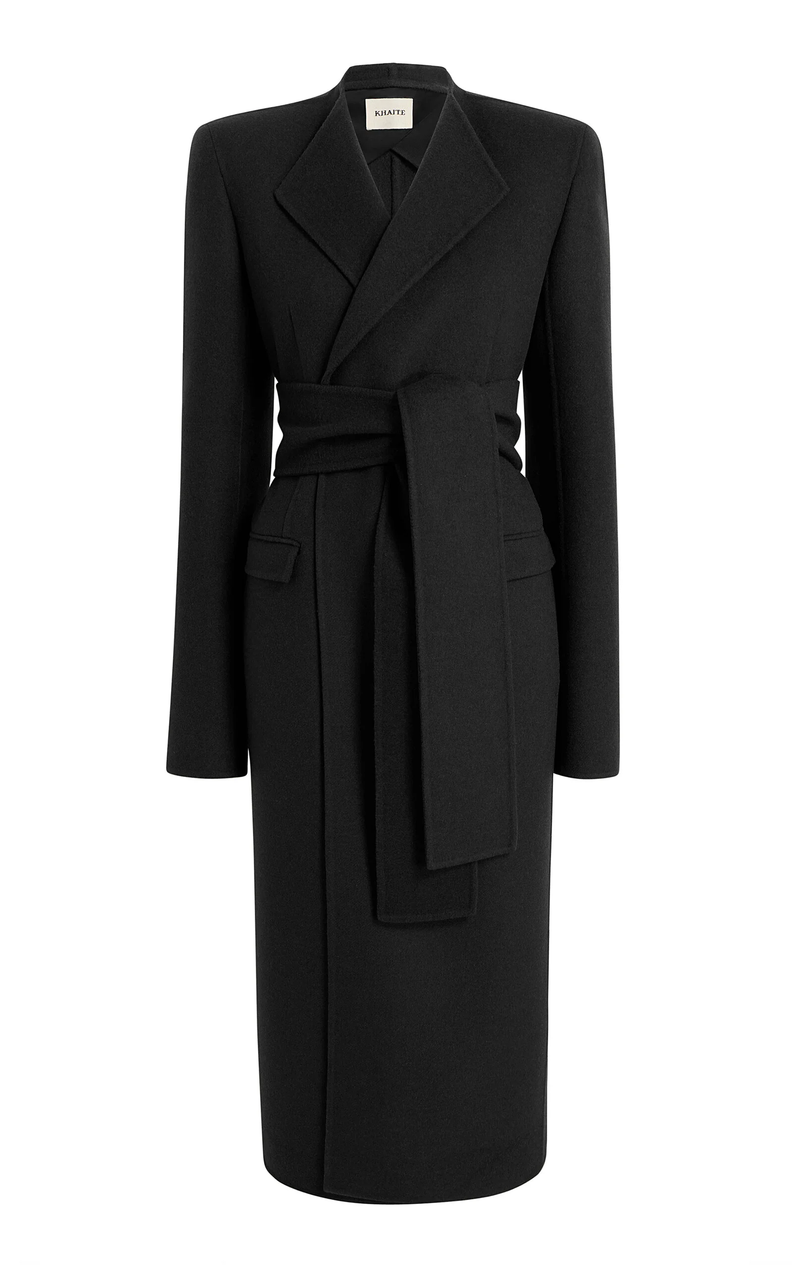 Jelson Belted Wool Coat dark grey - 1
