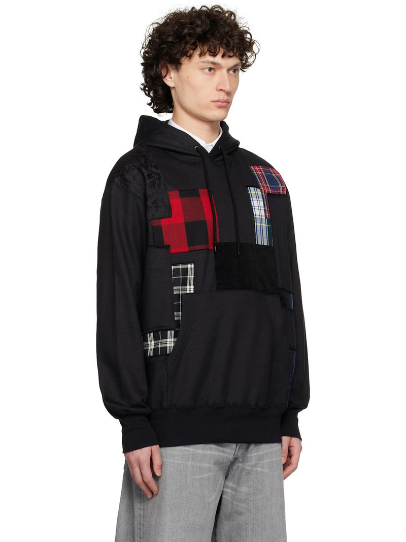 Black Patchwork Hoodie 2