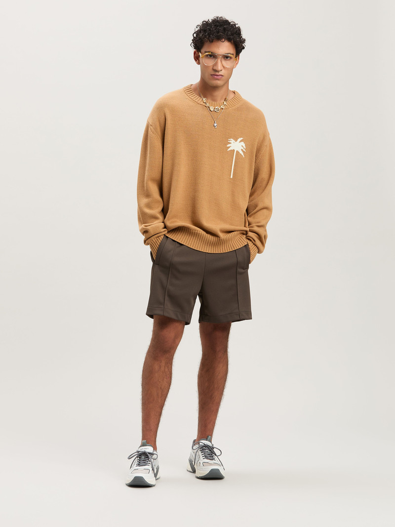 Palm Angels Curved Logo Track shorts outlook