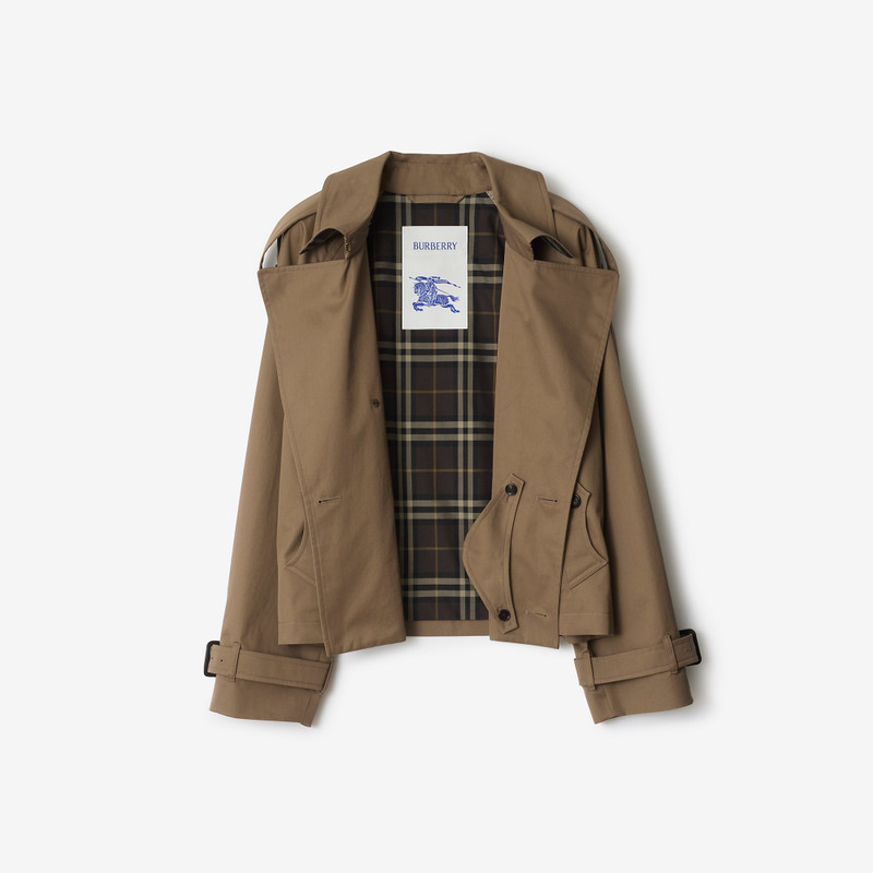 Cropped Gabardine Trench Jacket 5