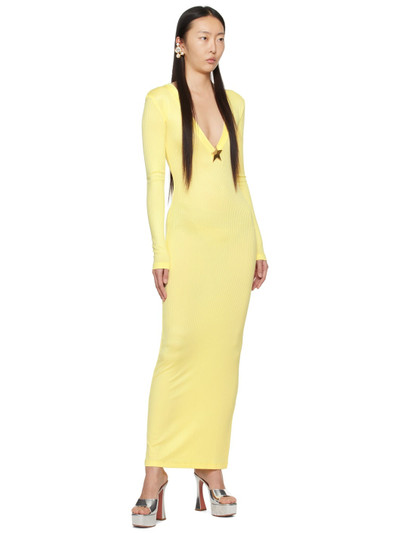 AREA Yellow Star Stud Maxi Dress outlook