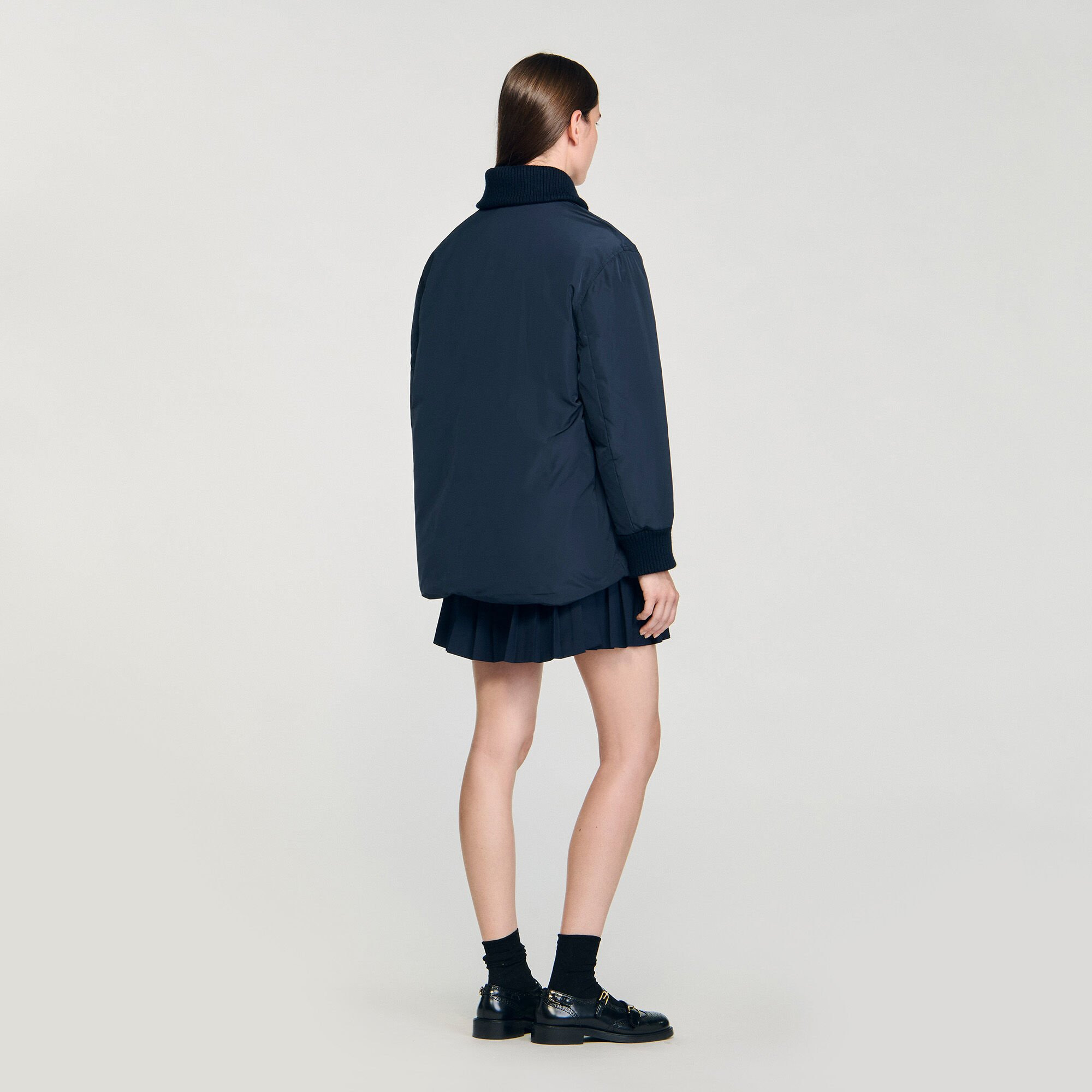 PUFFER JACKET WITH TEDDY COLLAR - 5