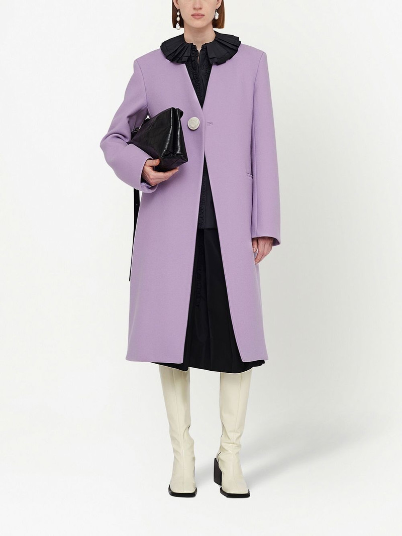 Jil Sander V-neck single-breasted coat outlook
