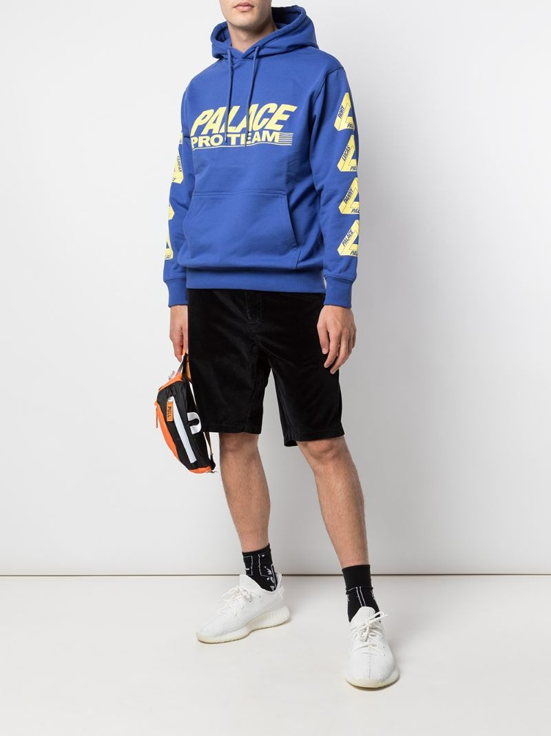 PALACE logo print drawstring hoodie outlook