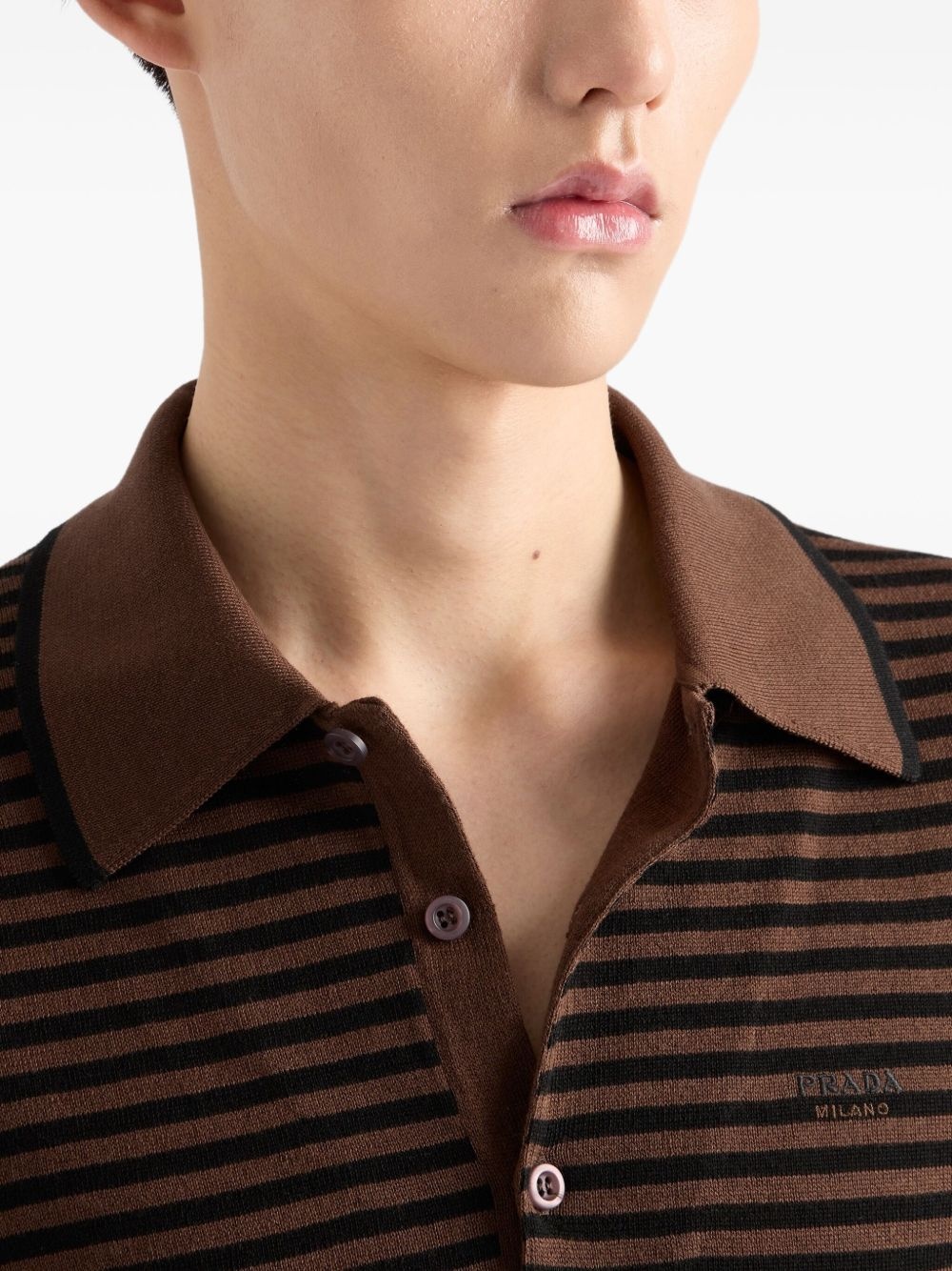 striped cotton polo shirt - 6