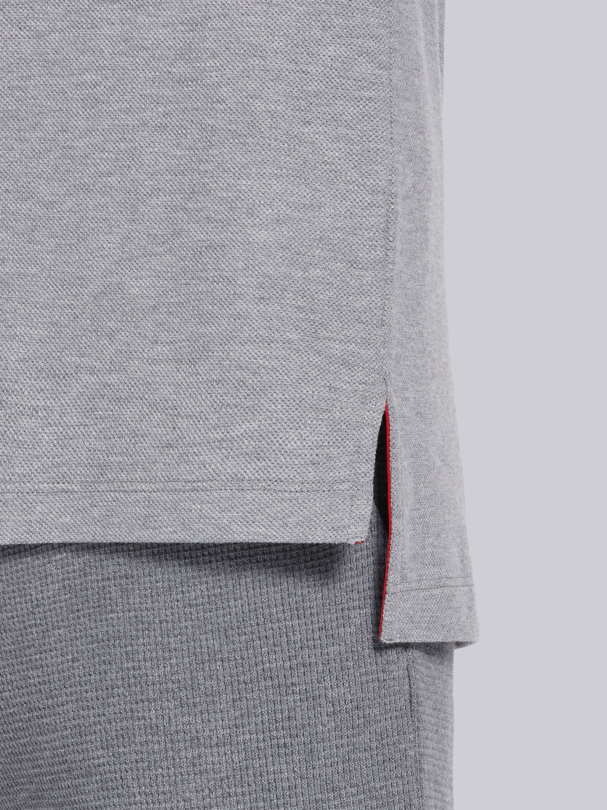 Light Grey Classic Pique RWB Detailing T-shirt - 6