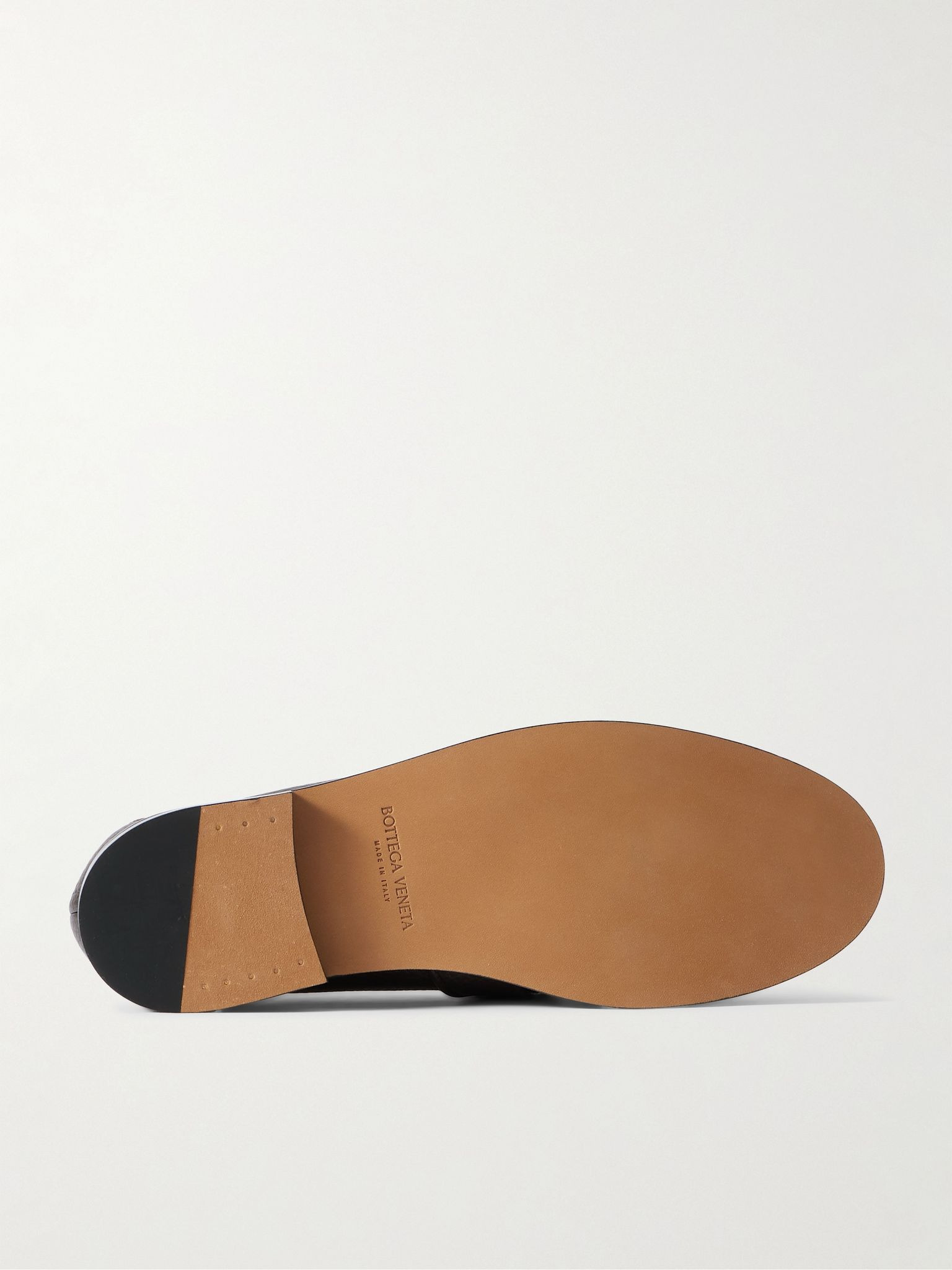 Astaire Knot-Detailed Full-Grain Leather Loafers Brown - 3
