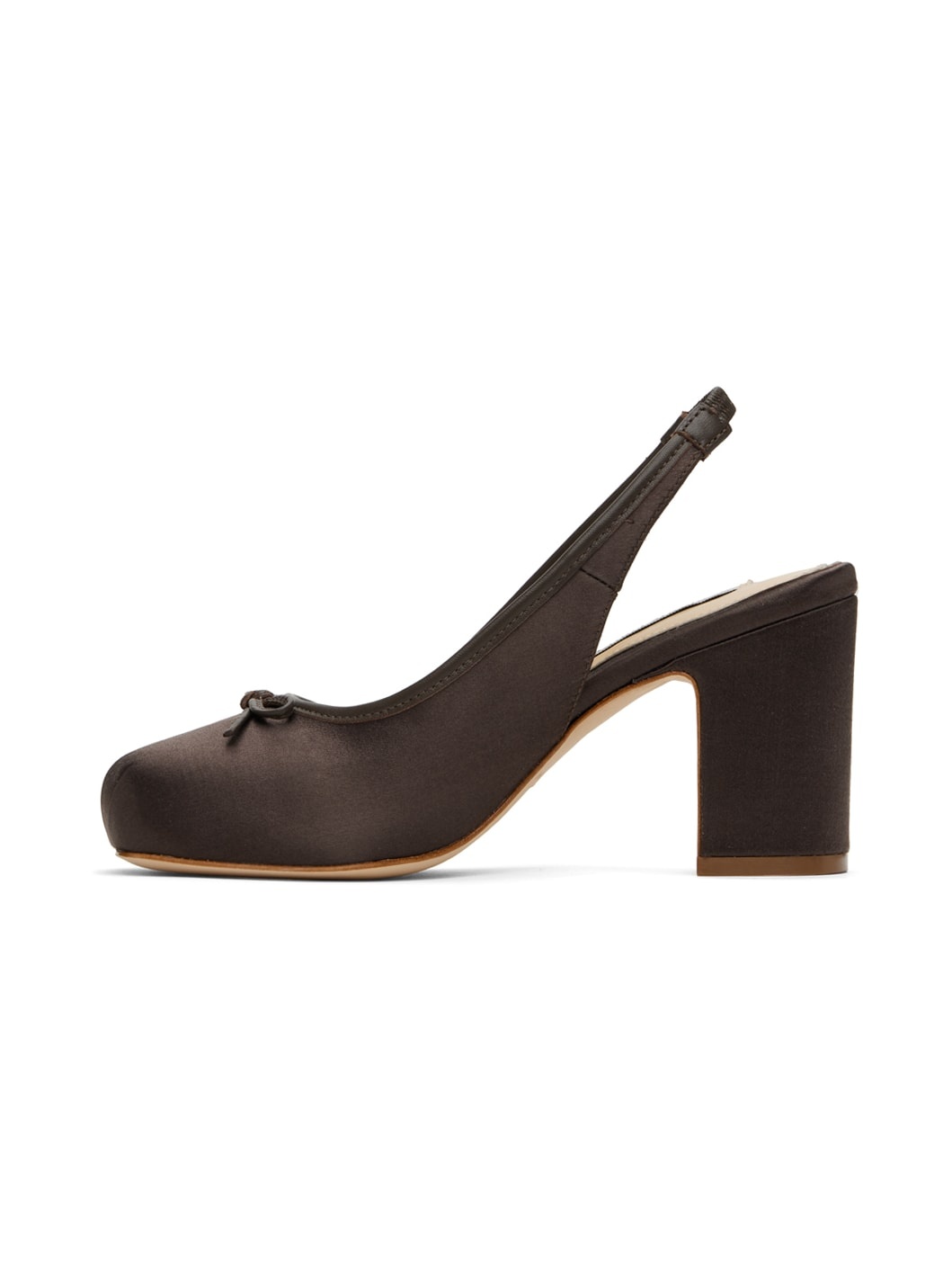 SSENSE Exclusive Brown Slingback 75 Heels - 3