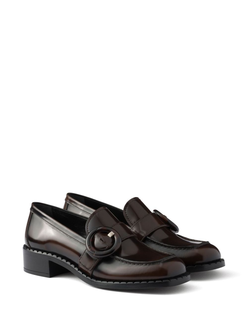 brushed leather loafers - 2