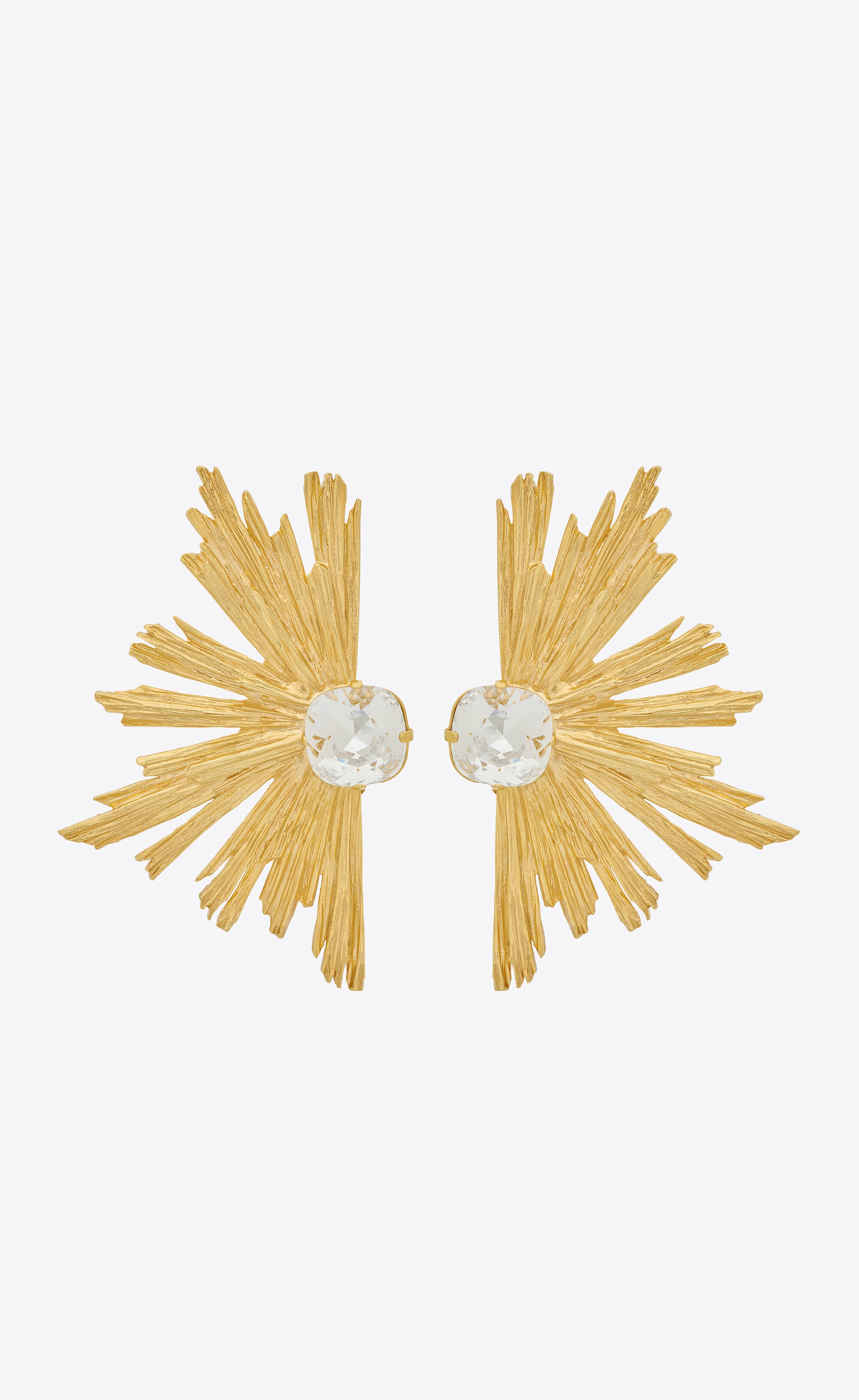 crystal sunrise earrings in metal - 1