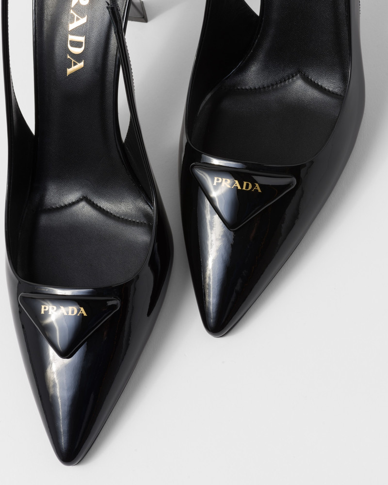 Patent leather slingback pumps 6