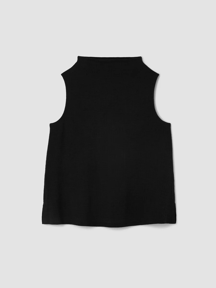 Cross Hatch Stretch Jersey Funnel Neck Tank - 1