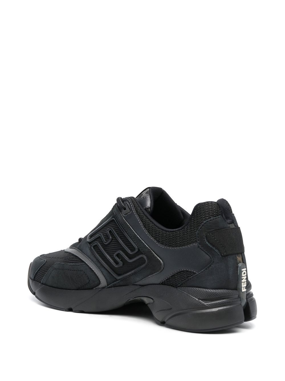 logo-print mesh-panelled sneakers - 3