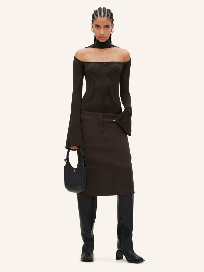 courrèges HYPERBOLE LS RIB KNIT SWEATER outlook