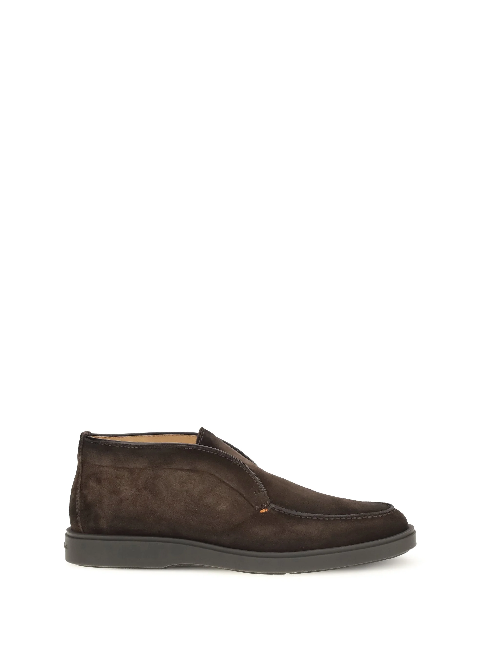 Santoni Men Suede Slip-On Ankle Boots - 1