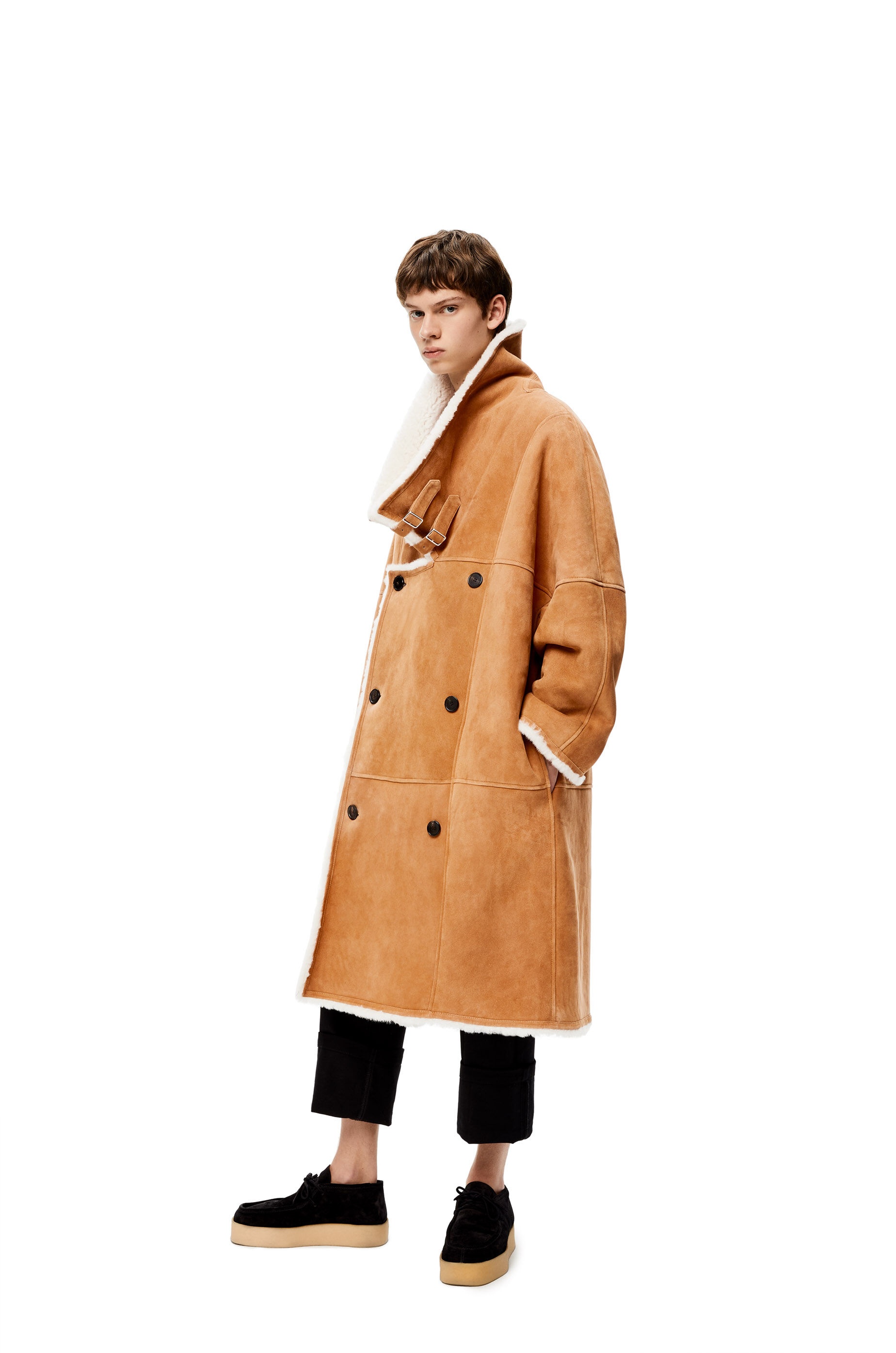 Oversize shearling coat - 3