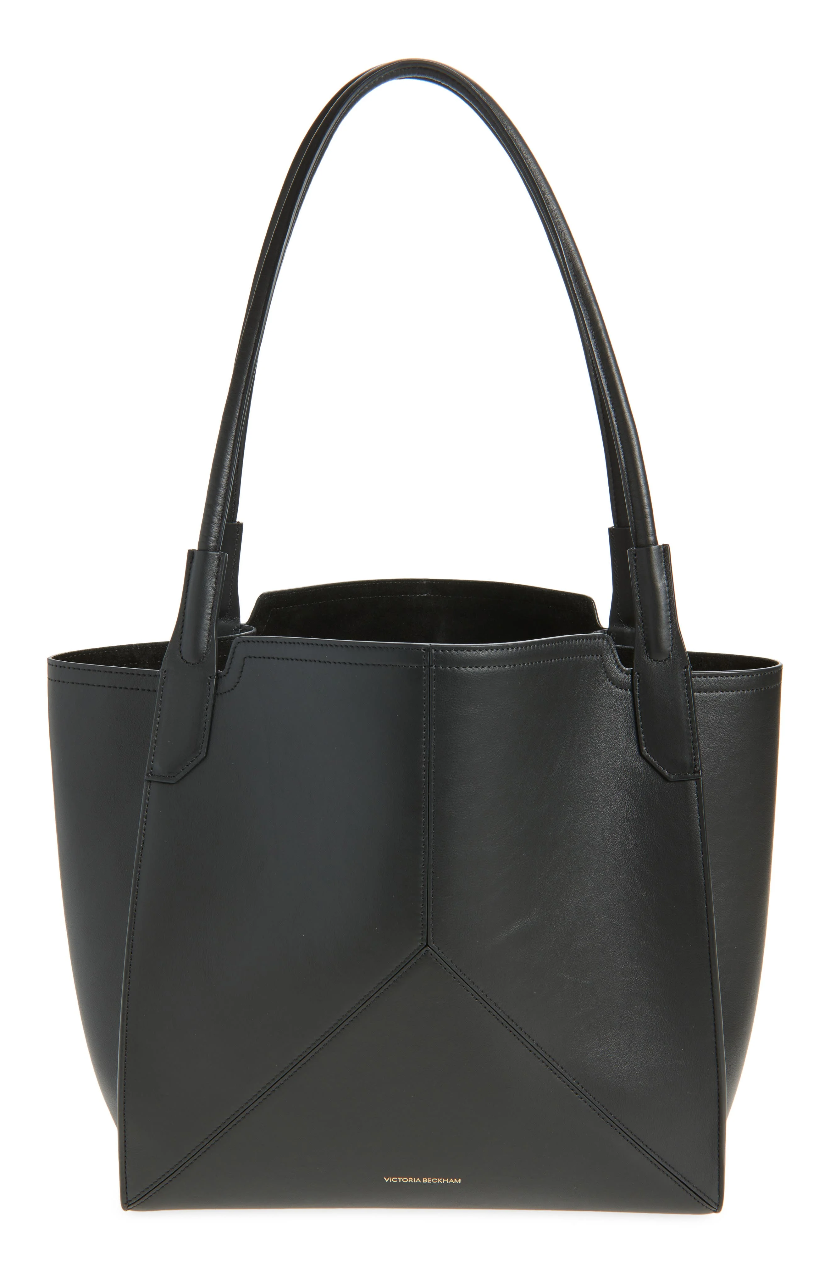 Victoria Beckham Small Victoria Leather Tote in Black at Nordstrom - 1