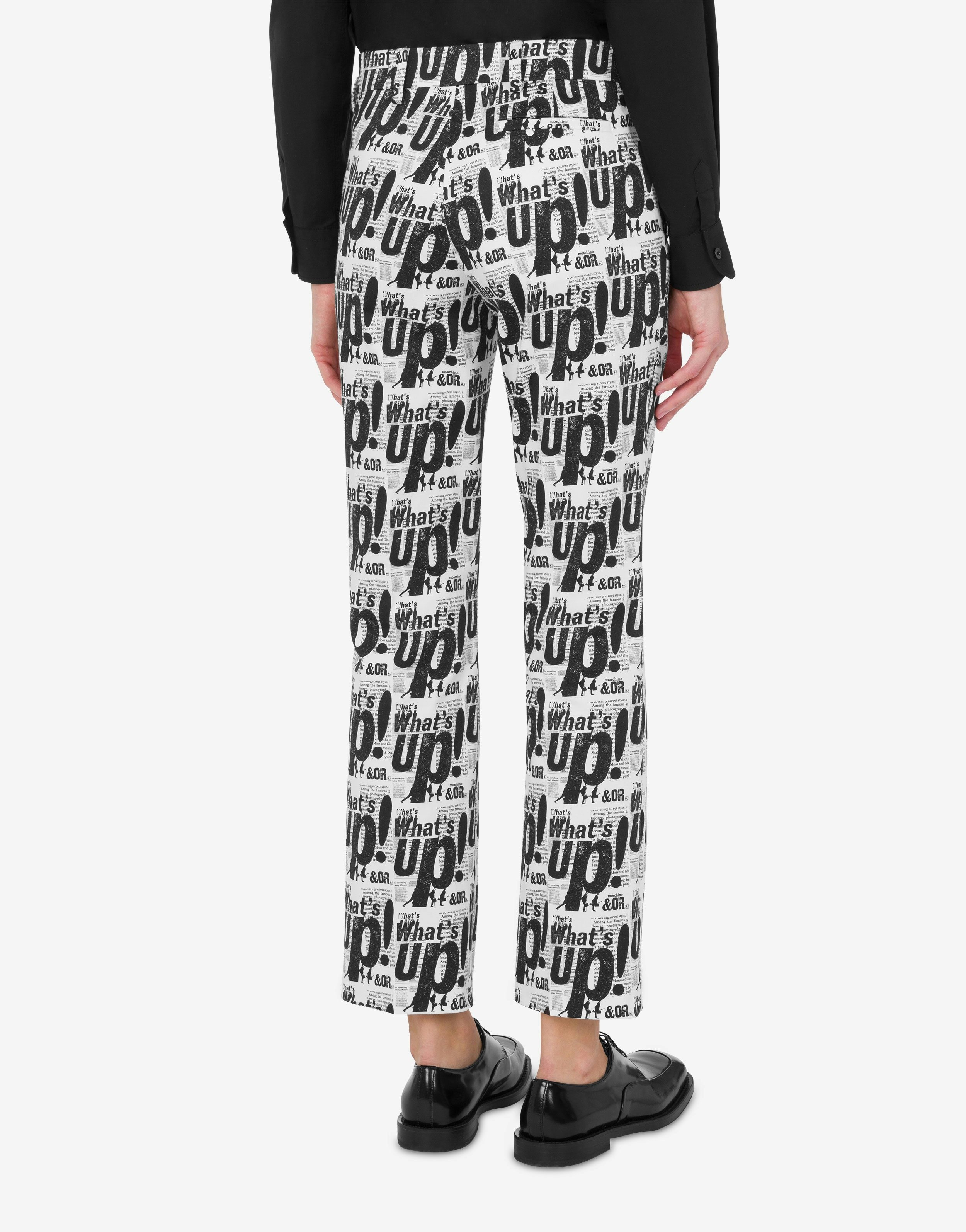 STRETCH COTTON SATIN PANTS 'WHAT'S UP' - 3