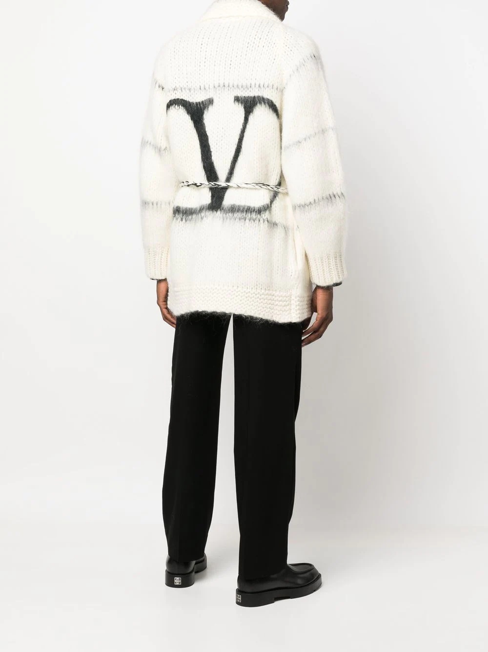 VLogo belted cardigan - 2