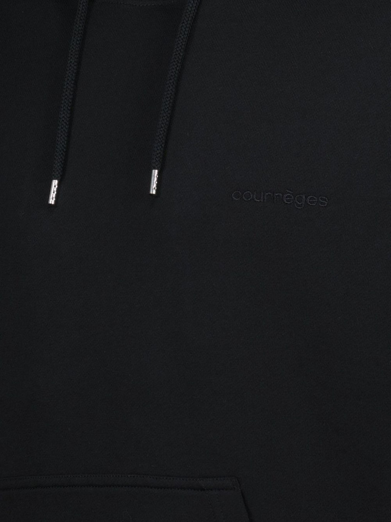 embroidered-logo hoodie 4