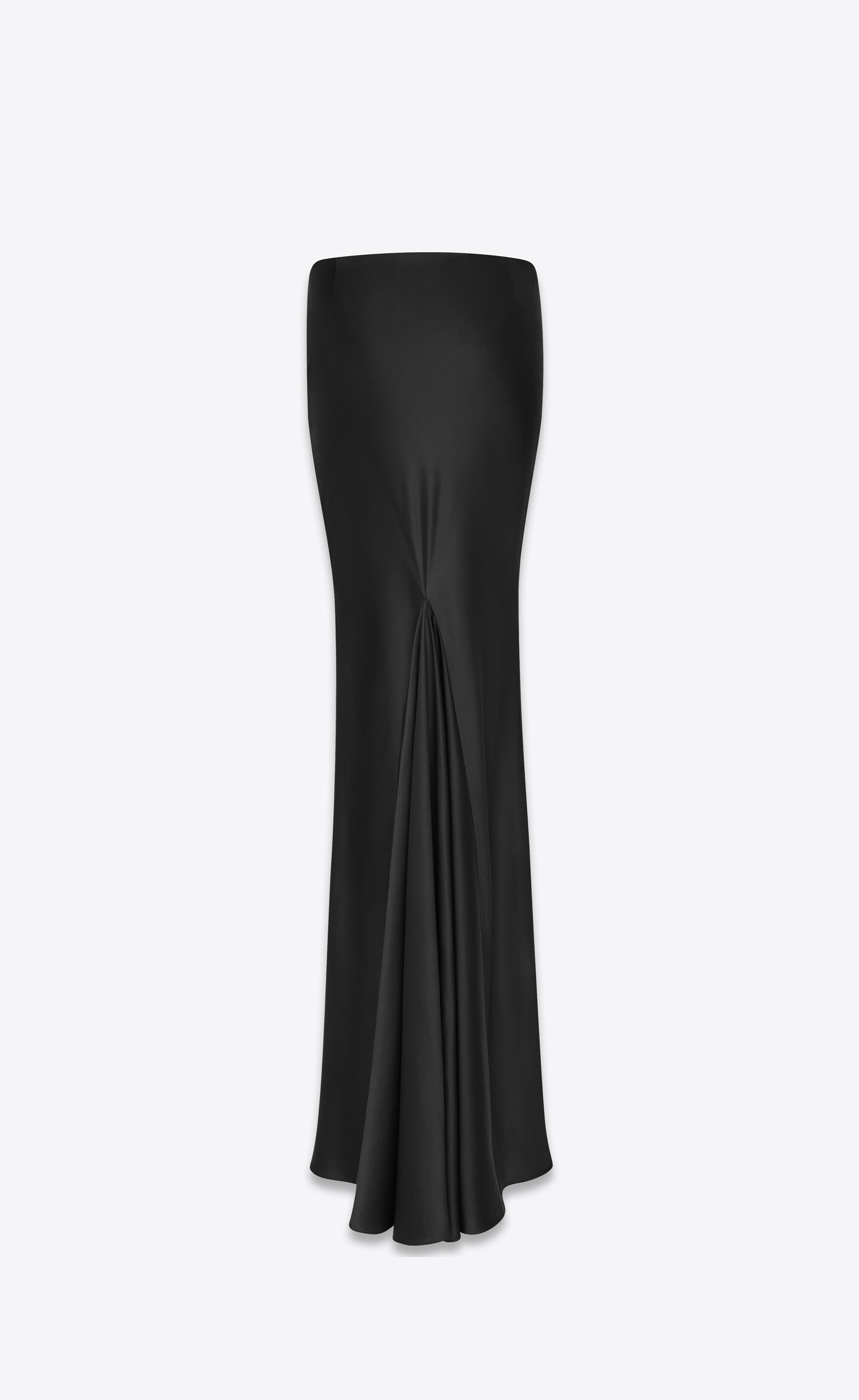 long skirt in washed satin - 2