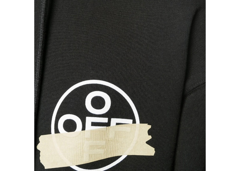 Off-White OFF-WHITE Tape Diag Arrows Hoodie Black/Beige outlook