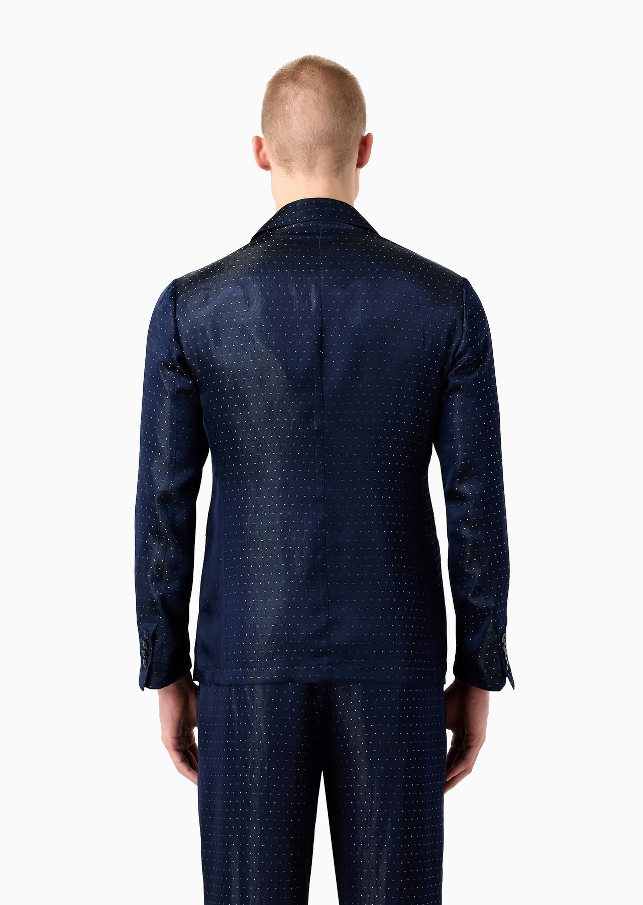 ASV jacquard viscose blend single-breasted jacket - 3