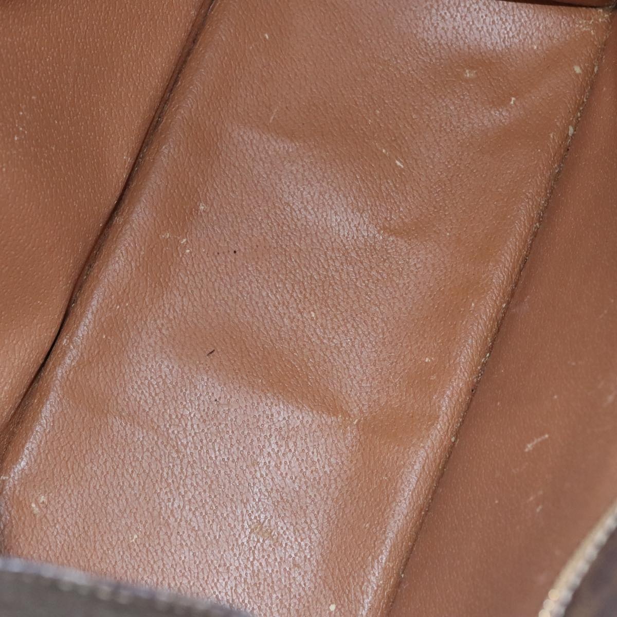 CELINE Macadam Canvas Hand Bag Pvc Leather Brown Gold - 10