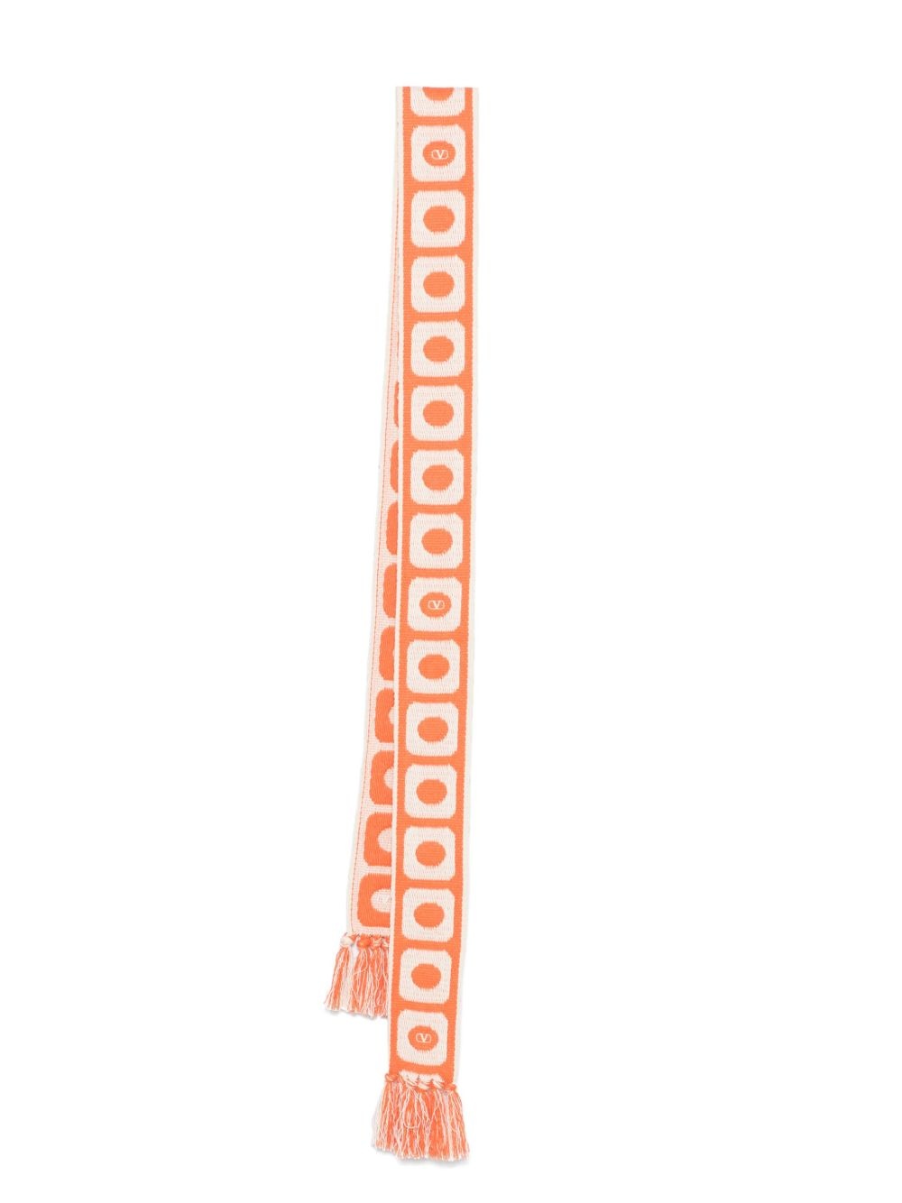 pattern-jacquard scarf - 1