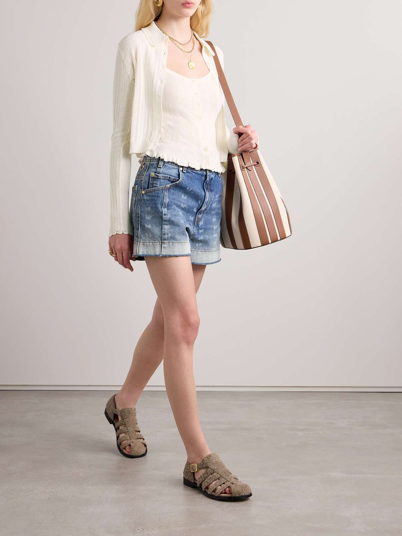 ULLA JOHNSON Callie pointelle-knit silk and cotton-blend tank outlook