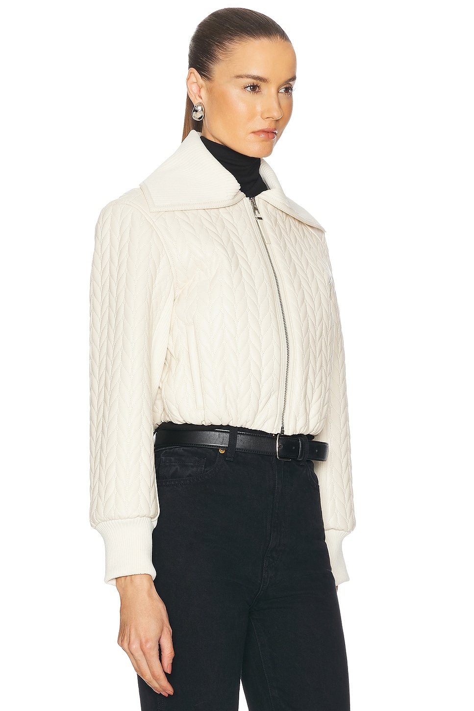 Palmer Quilted Cropped Jacket - 3