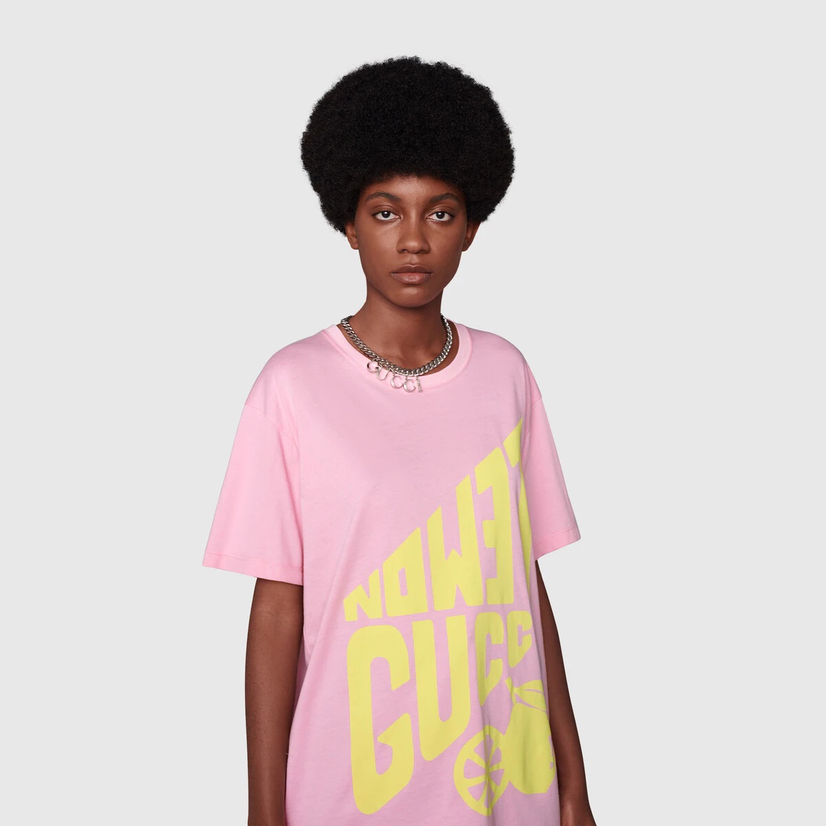 'Lemon Gucci' print cotton T-shirt - 5