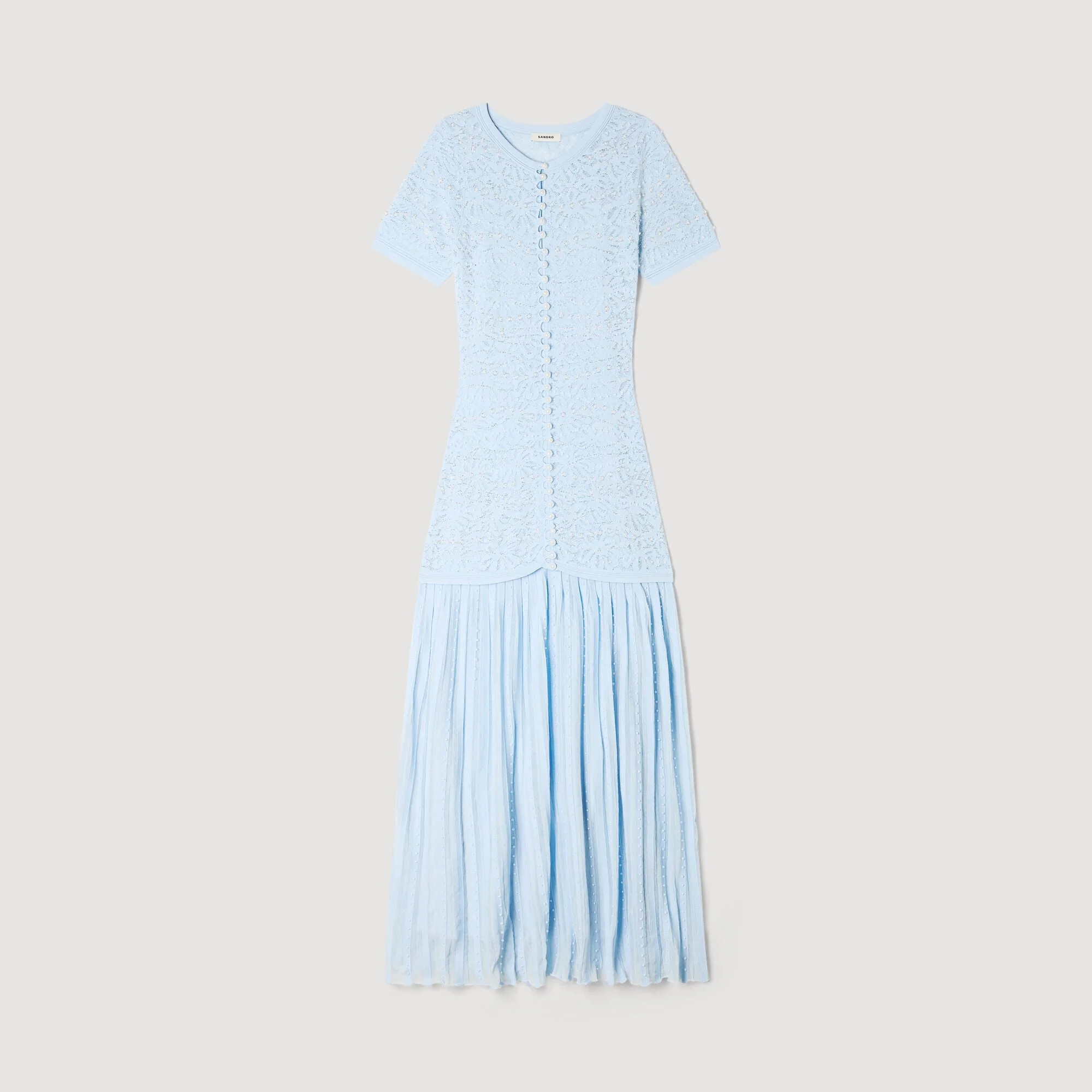 BEADED KNIT MAXI DRESS - 1