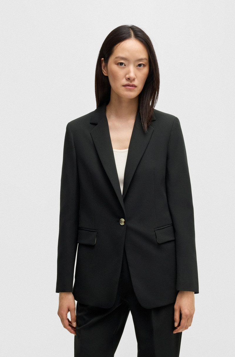 SINGLE-BREASTED JACKET IN STRETCH FABRIC 2