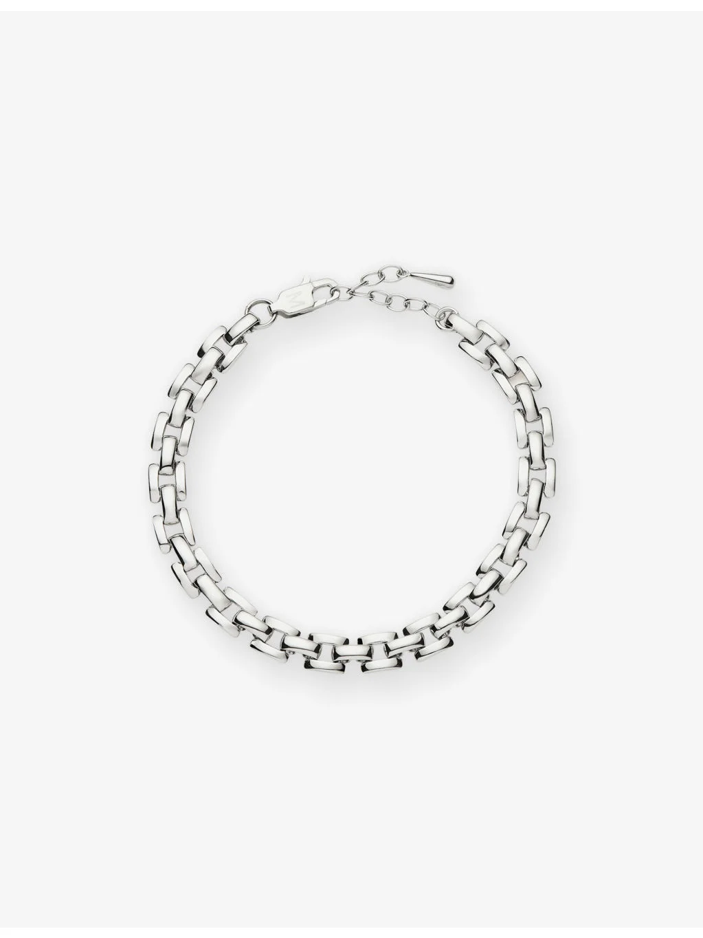 Timepiece Link Platinum PVD Plated Stainless-Steel Chain Bracelet - 1